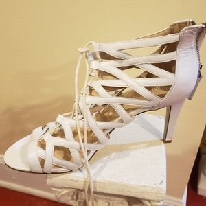 SOLD - Ninewest Size 11 Strappy 4 inch sandals - wedding sandals - Thank You PS